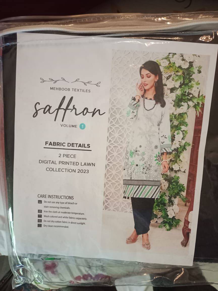 Saffron Digital Printed LAWN 2 Piece