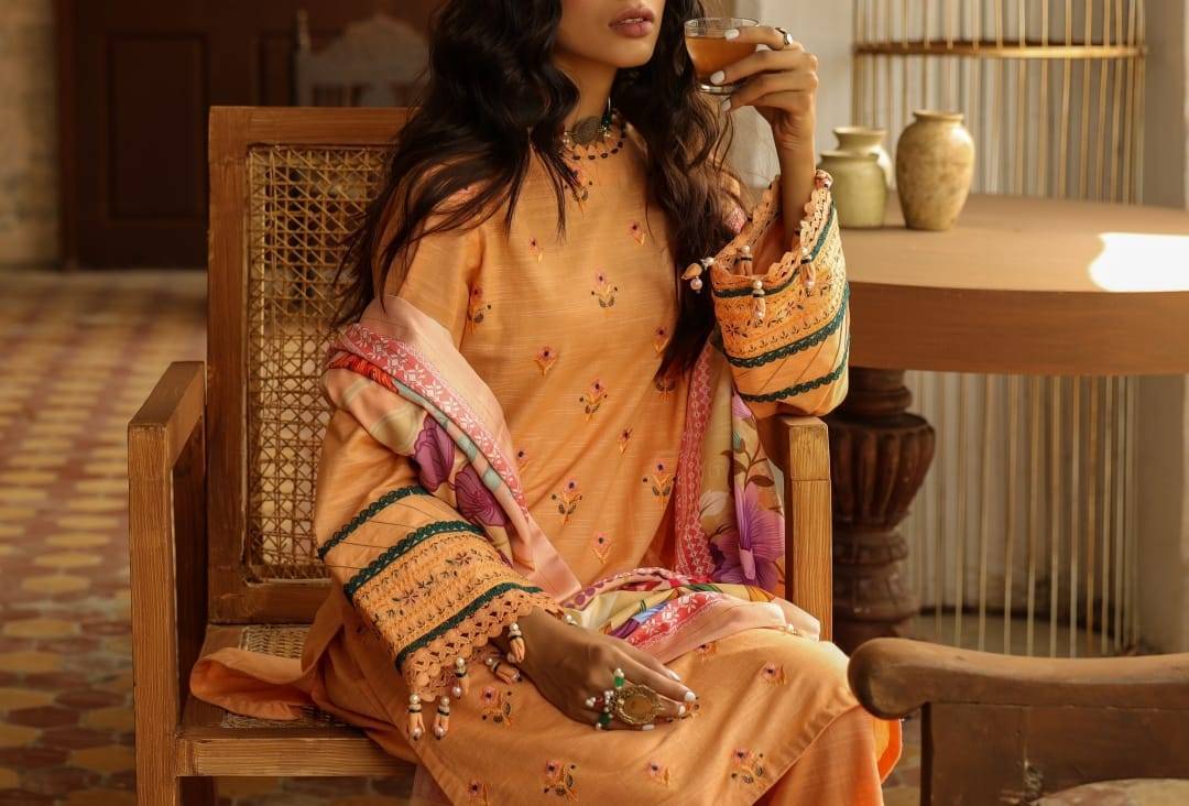 Salitex Mina 3 Piece Unstitched Embroidered Khaddar