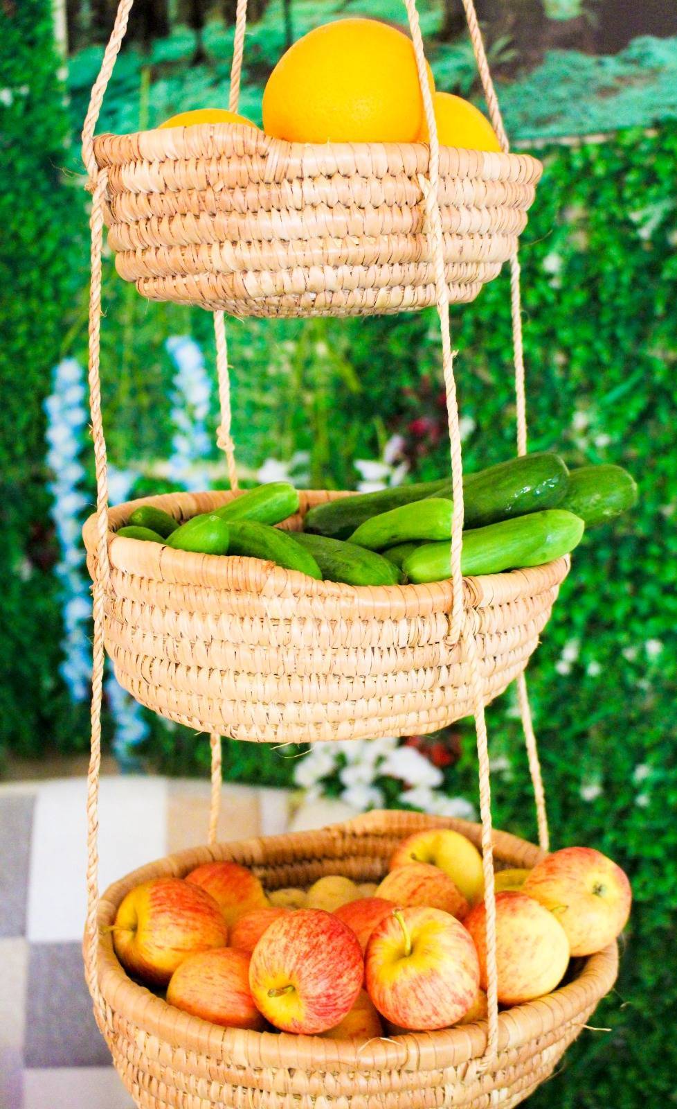 Kitchen Basket handmade with Raffia grass